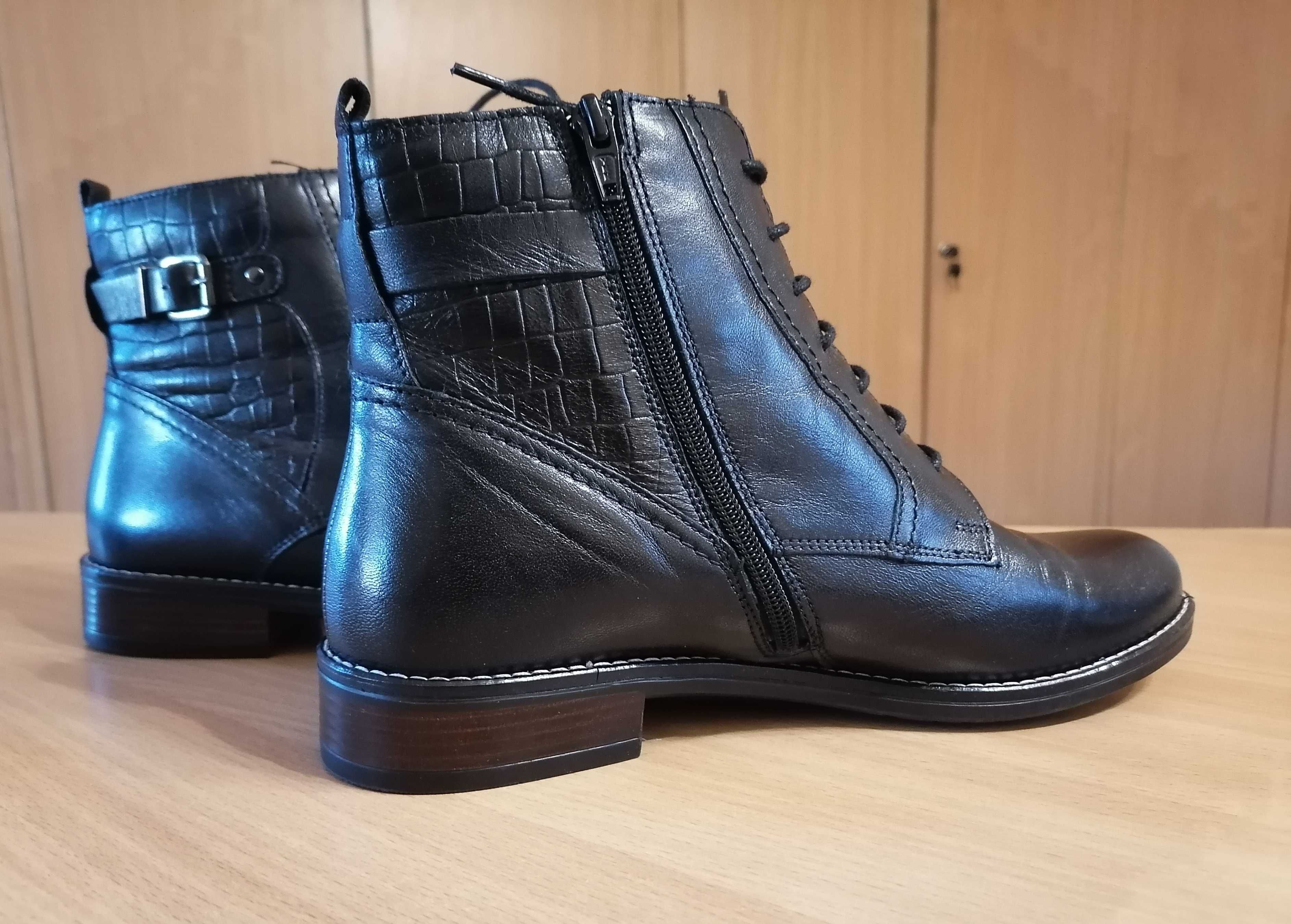 Buty ze skóry botki 5TH AVENUE rozm. 40