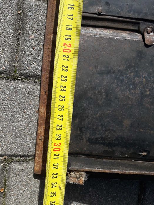Stare zdobione ażurowe drzwiczki do pieca chlebowego kaflowego secesja