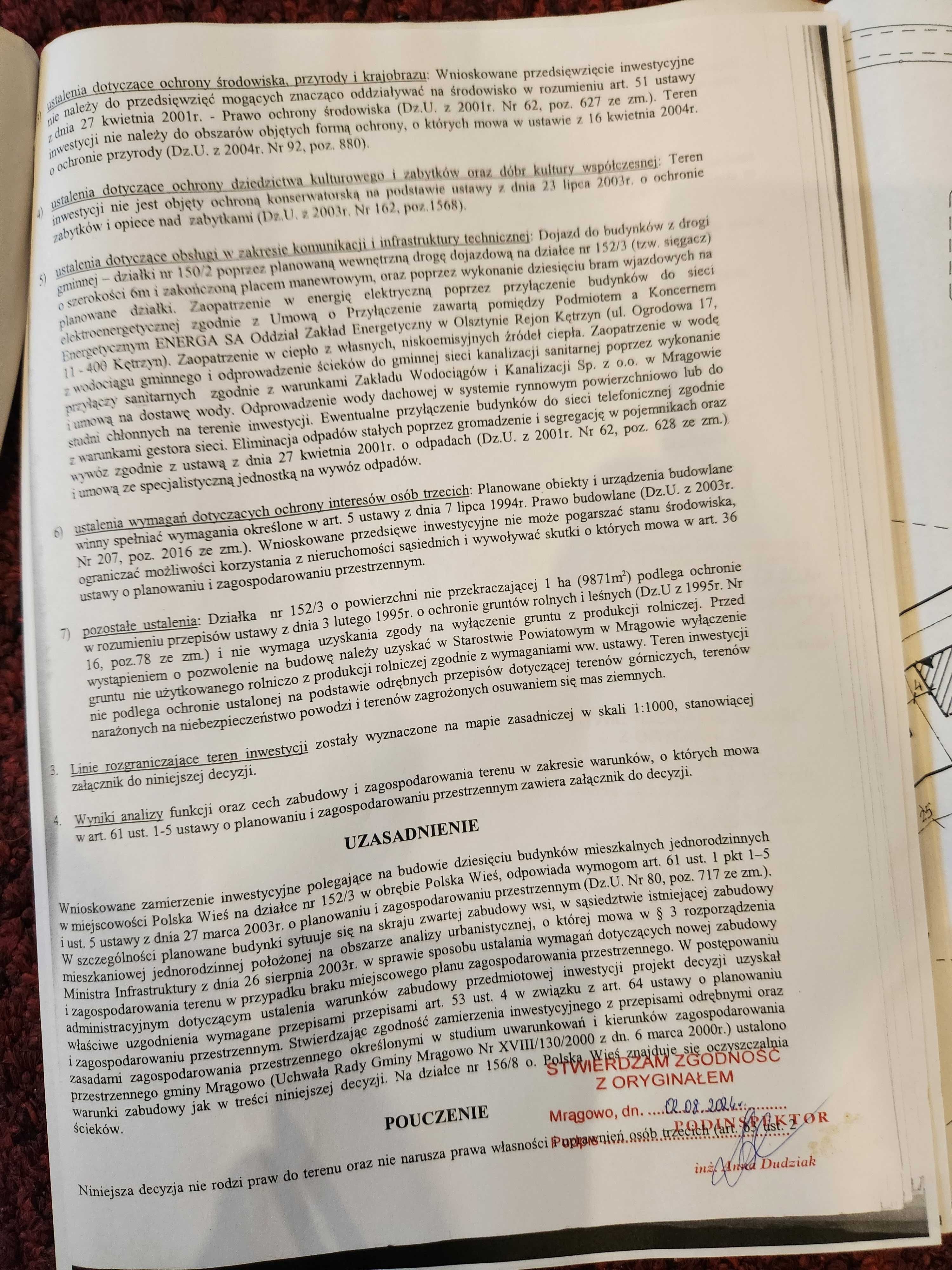 Dzialka budowlana 10000m2 Polska Wies/ Mragowo .Bez posrednikow