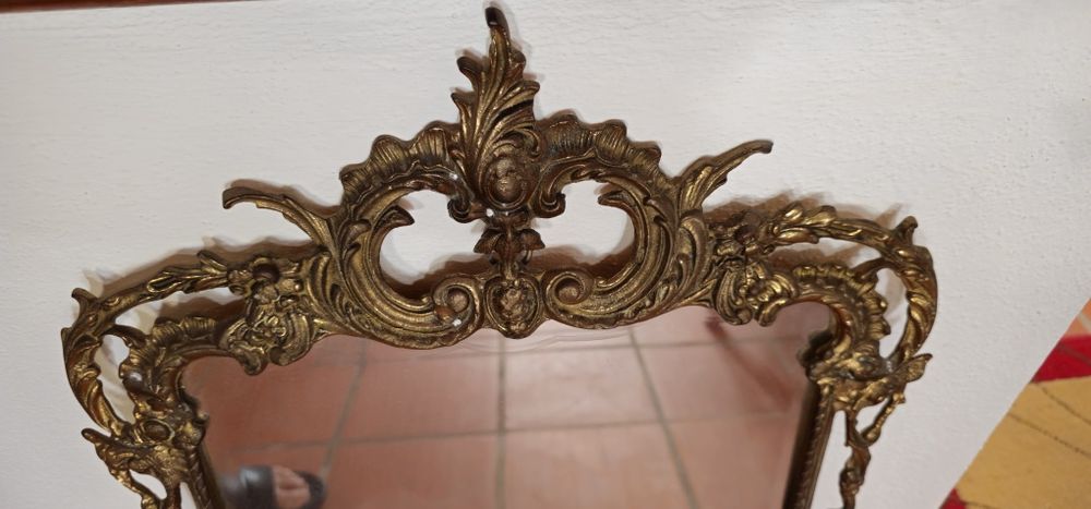 Espelho antigo moudura em ferro