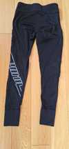 Leginsy S Puma logo czarne elastyczne damskie
