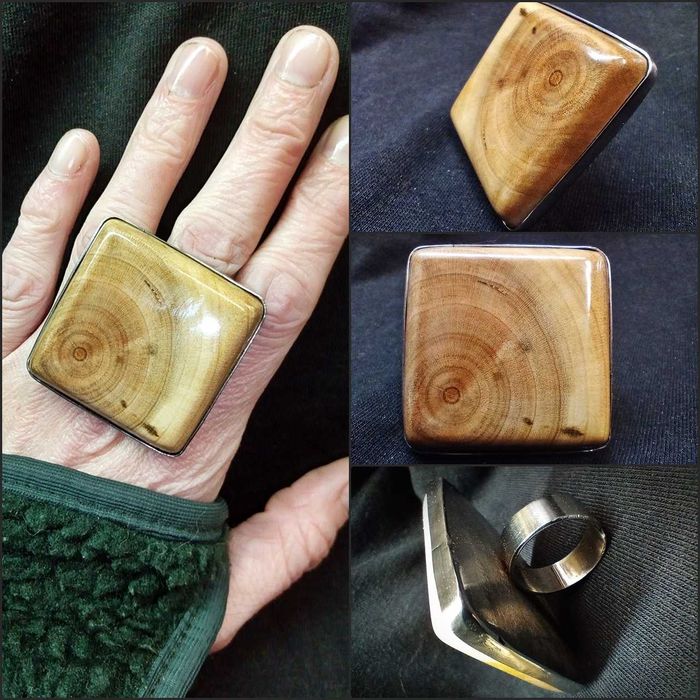 pierścionek drewniany rękodzieło artystyczne handmade