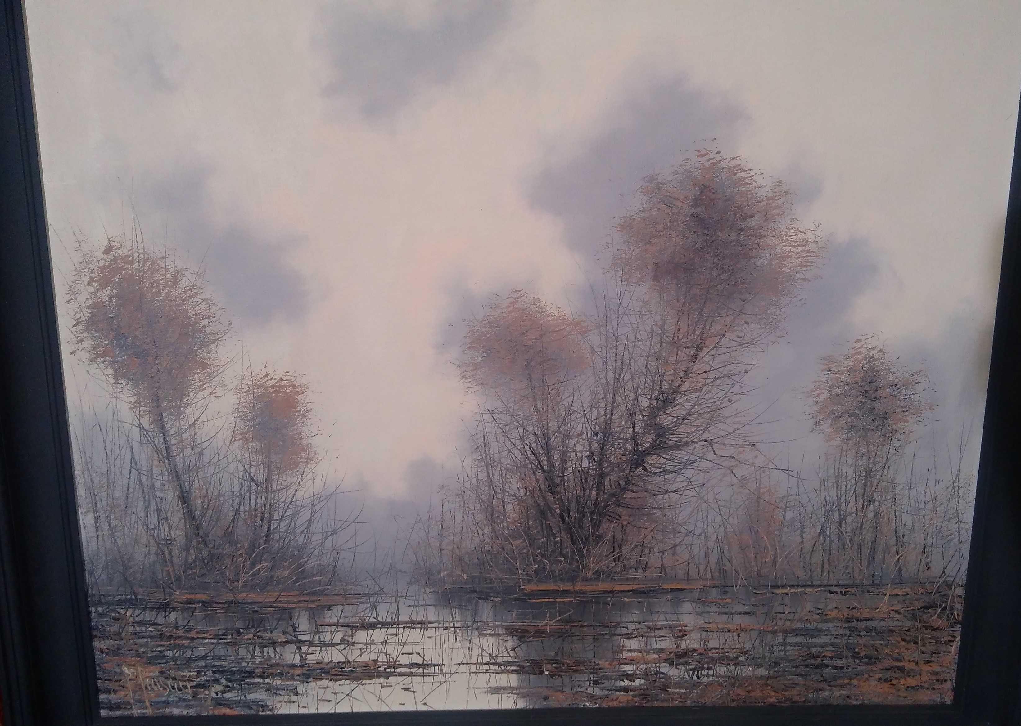Obraz Pejzaż , Bohdan Piasecki , płótno , olej , wym. 73x60 cm.