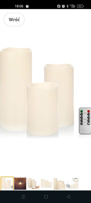 COM-FOUR® 3x swieca LED w róznych rozmiarach