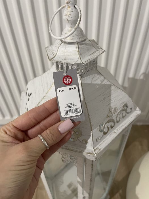 Lampion home&you bialy ażurowy nowy z metką