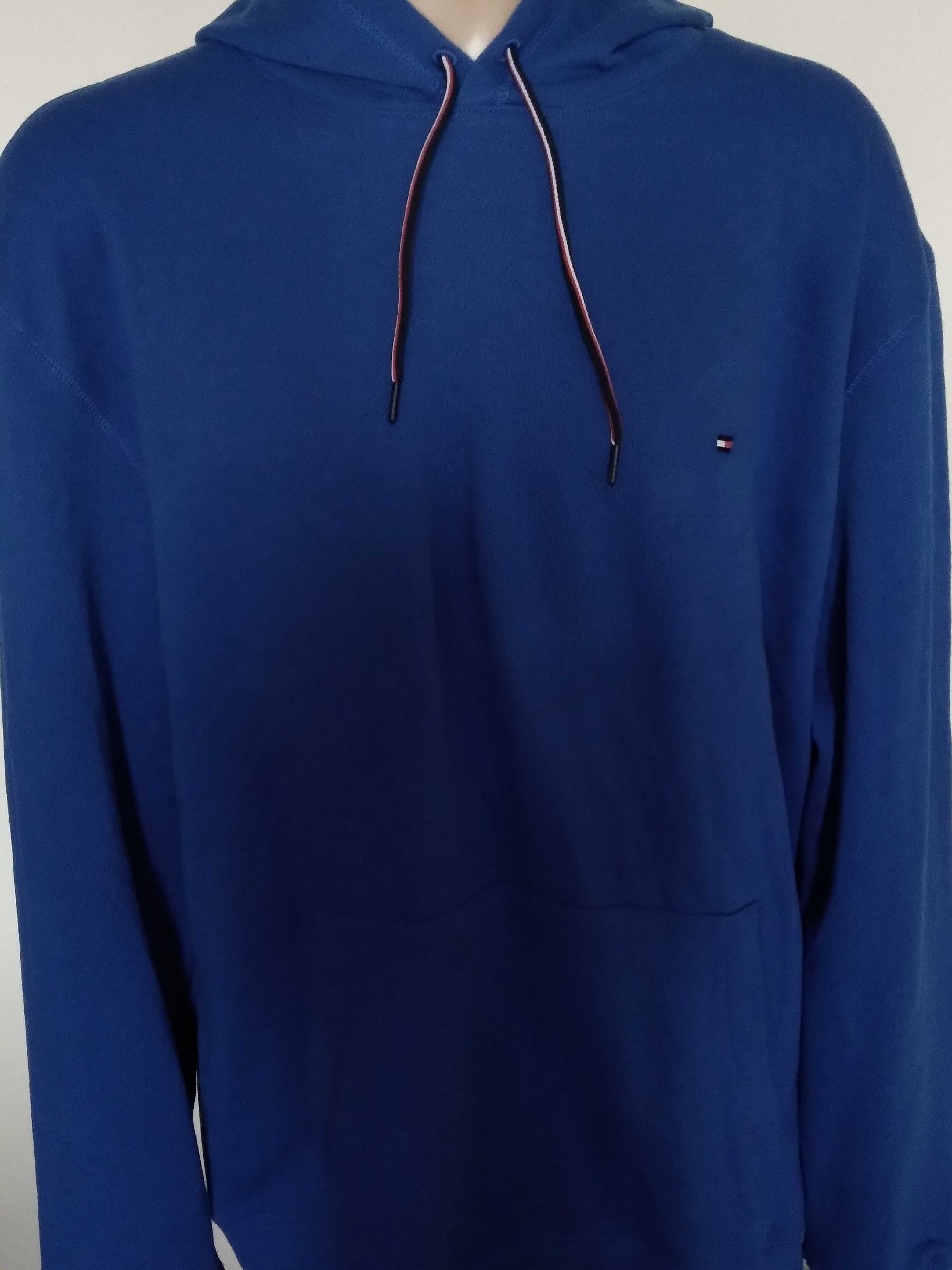Bluza z kapturem męska Tommy Hilfiger 3XL niebieska