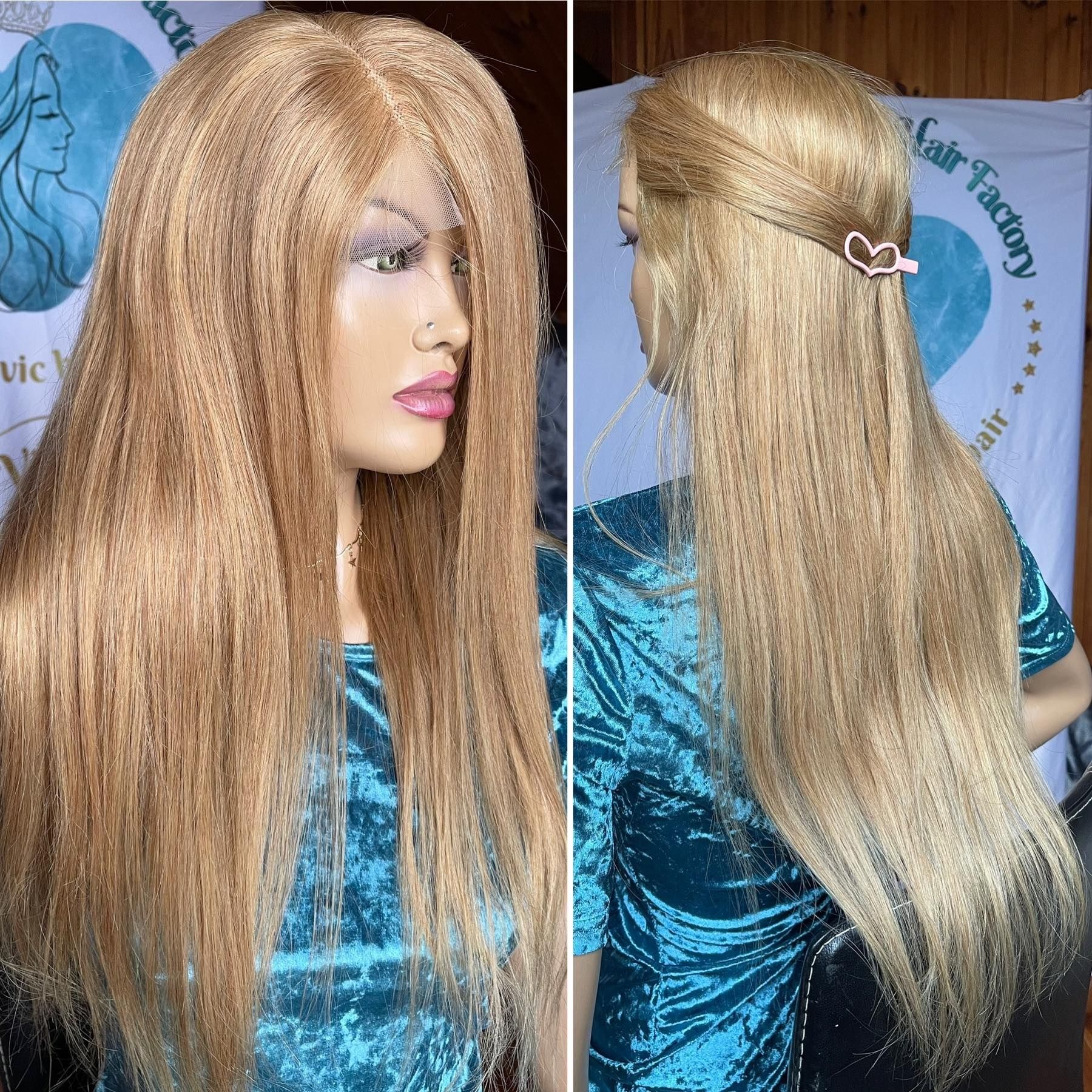 Натуральный парик имитация кожи славянские волосы 70см блонд русый