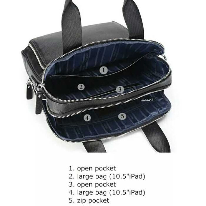 Наплечная кожаная мужская сумка.