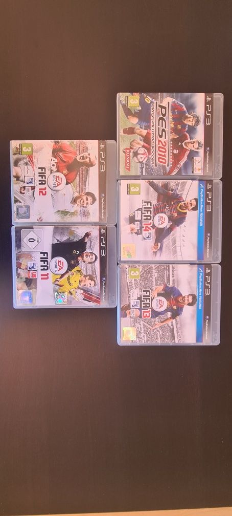 Lote de 5 jogos FIFA/PES para PS3