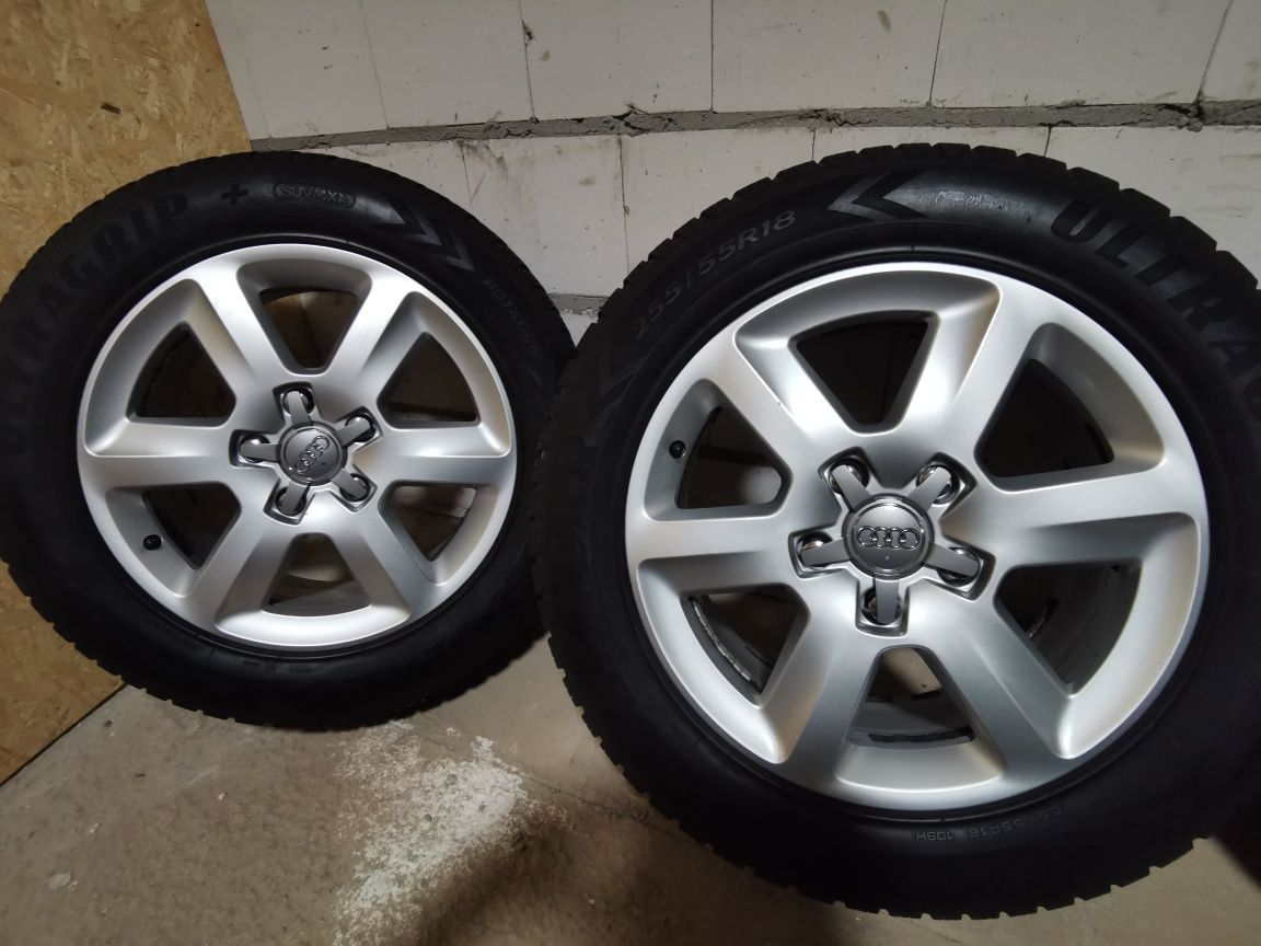 Felgi aluminiowe Audi 18 + opony zimowe Goodyear