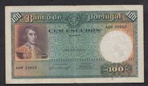 1941 - Nota de 100 Escudos - 19/3/1941  - Chapa 5 - MBC