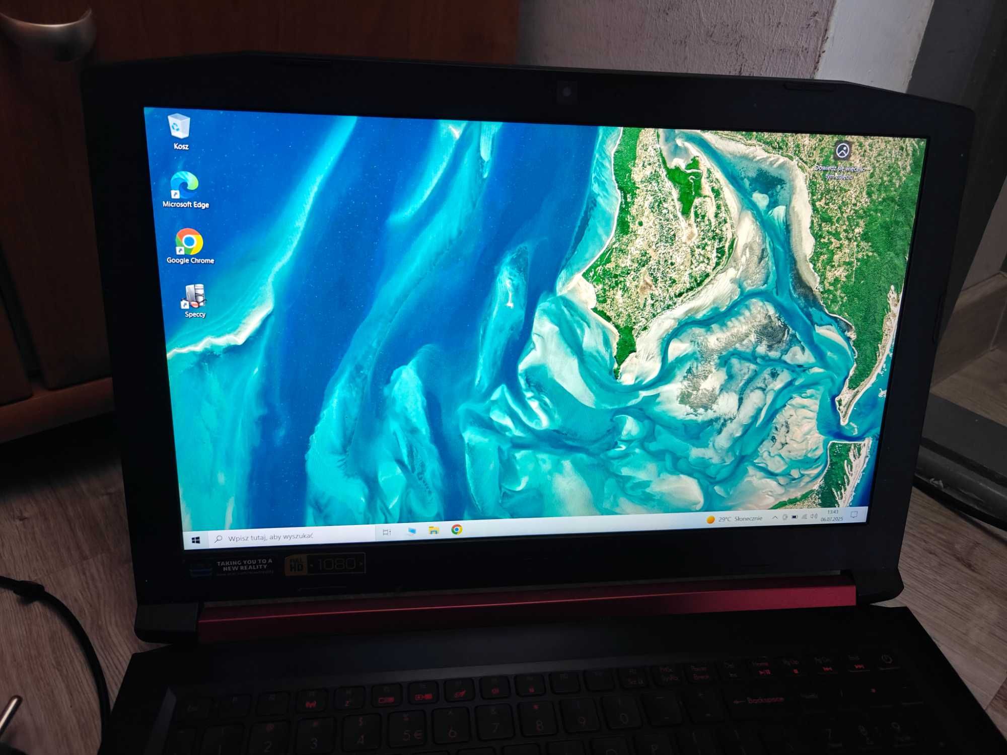 Laptop Acer Nitro 5 i7/16GB DDR4/GTX1050TI 4GB/NVME 512GB