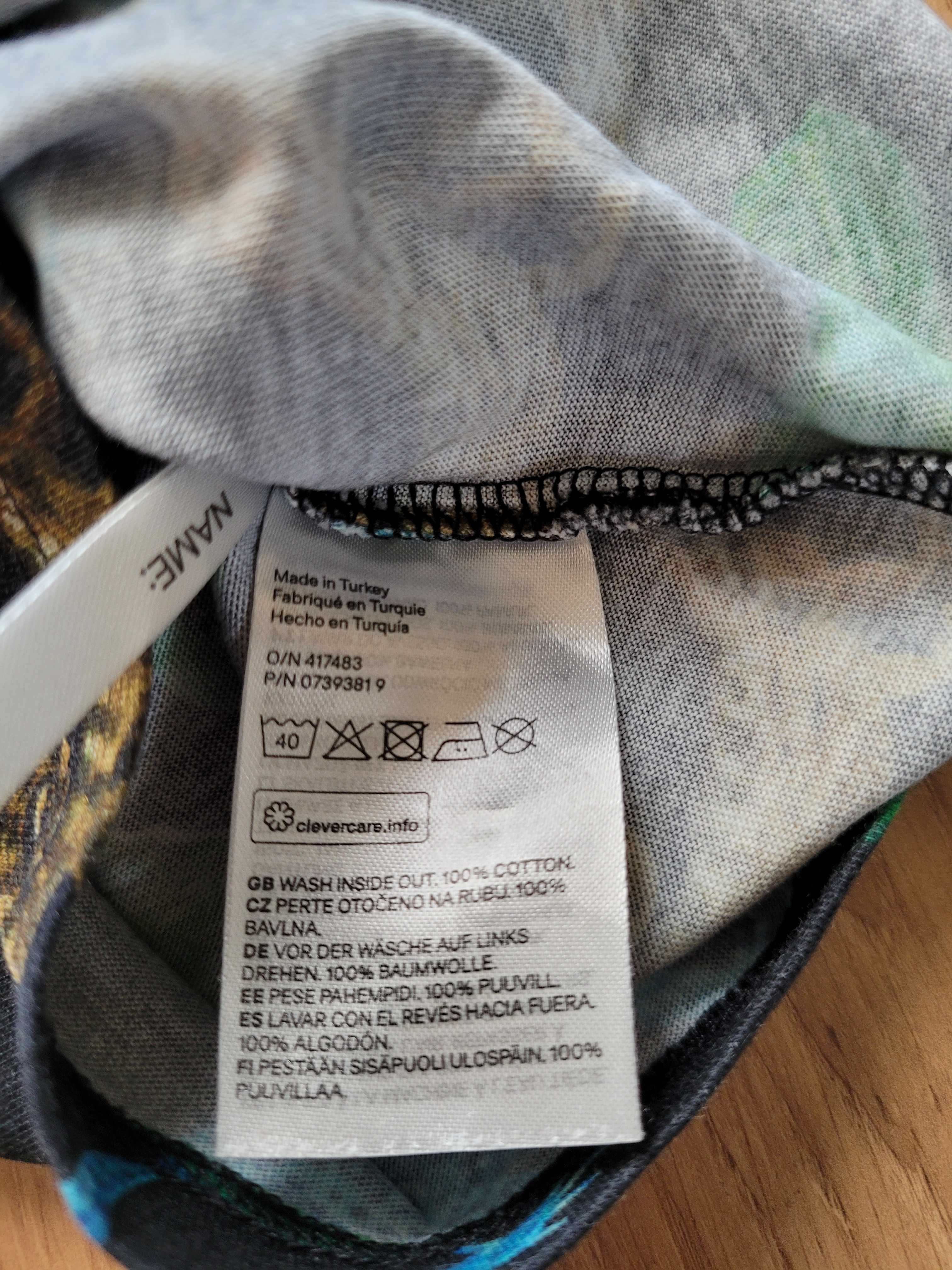 T-shirt H&M 92 18-24 niemowlęcy chłopięcy wzór bawełna lato