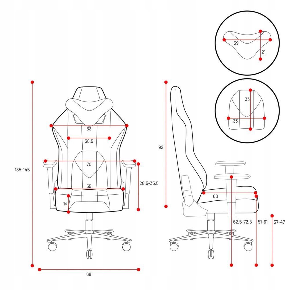 Fotel gamingowy Diablo Chairs X-Player-new-king-size tk. czarnoszary