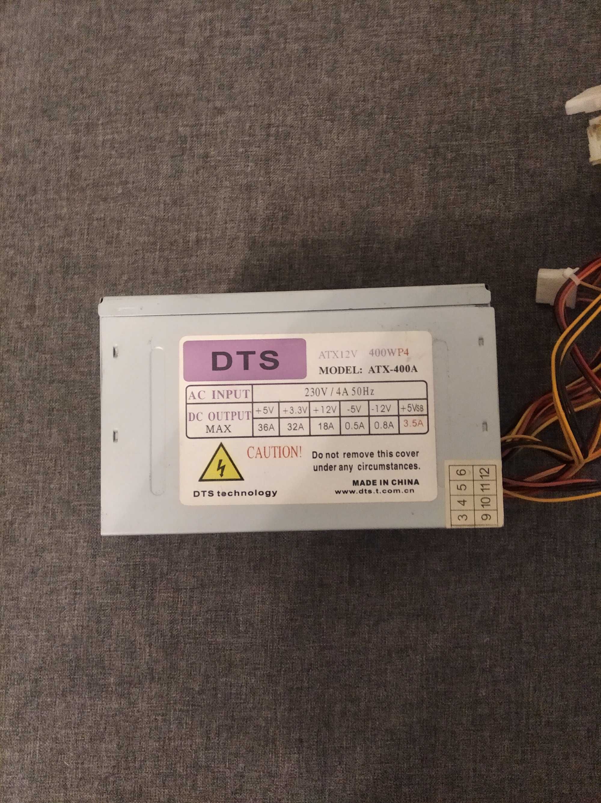 Блок питания DTS ATX-400A 400W 80