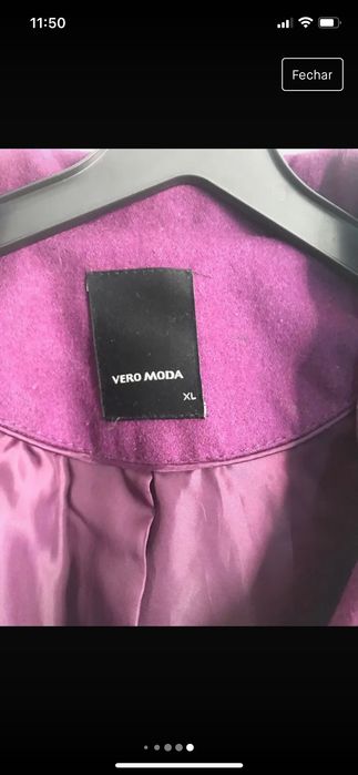 Casaco/Sobretudo roxo XL