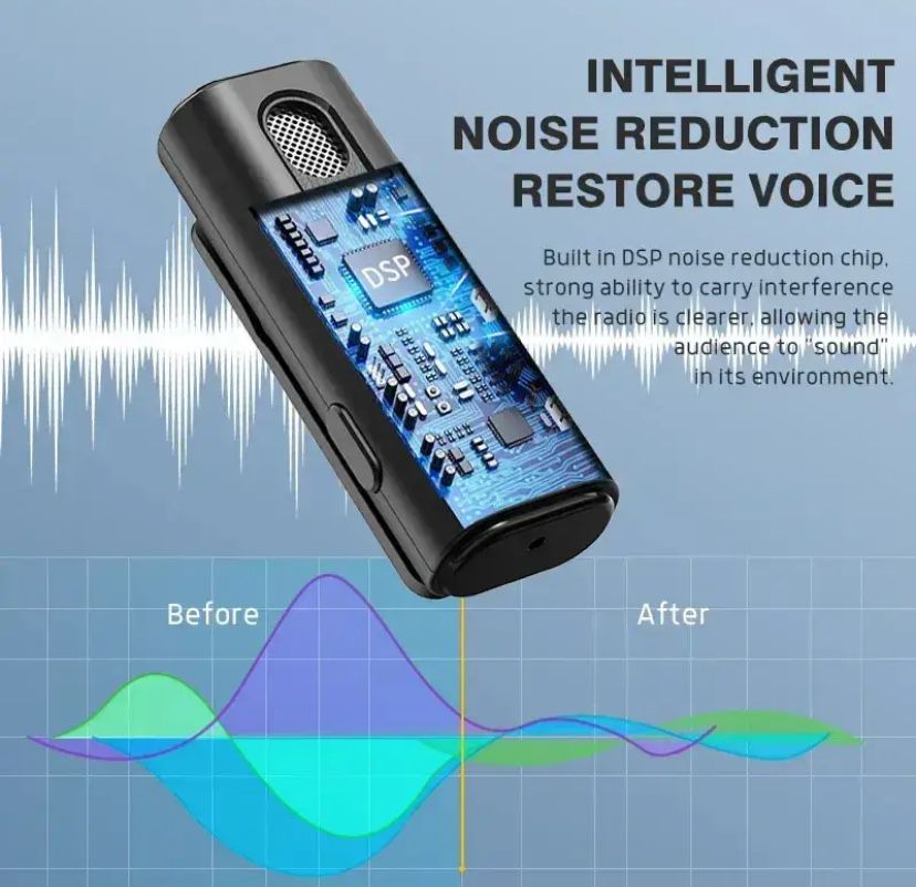Беспроводной петличний микрофон M9 для iPhone с зарядним кейсом