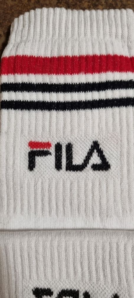 DŁUGI SKARPETKI FILA r. 41-44. Unisex. 3 pary.