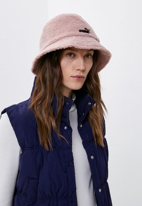 Розовая фирменная Панама Puma Core Winter Bucket панамка