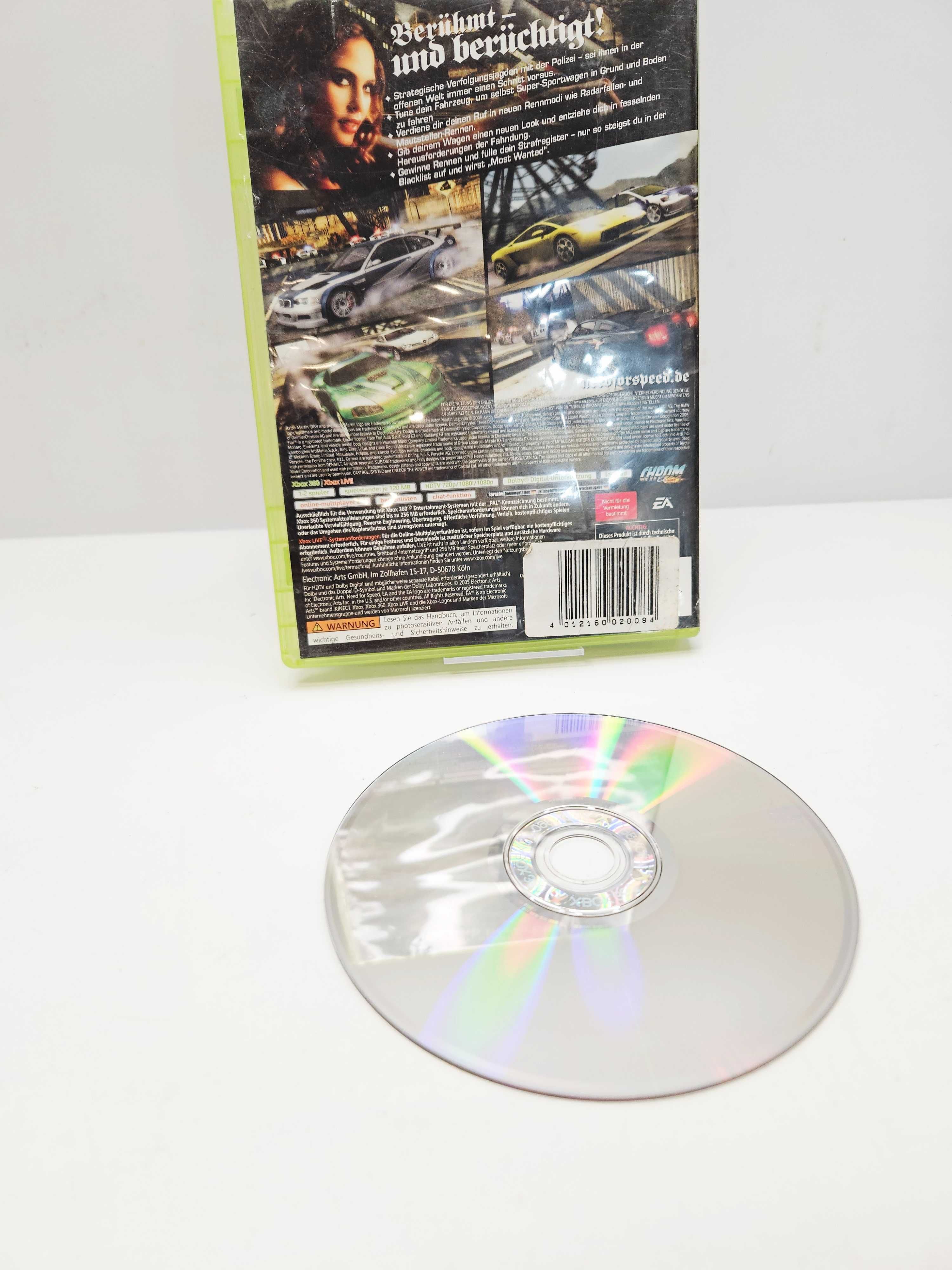 NFS Need for Speed Most Wanted (2005) X360 niemiecka