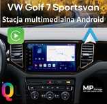 VW Golf 7 Sportsvan Stacja multimedialna Android CarPlay/AA Qled 4G