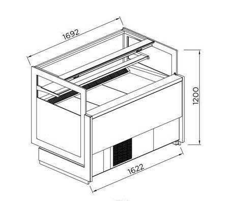 Vitrine apara gelado Profissional ( ORION)