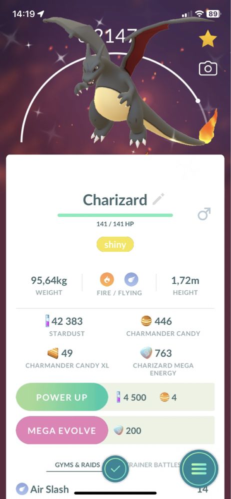 Pokemon go shiny charizard