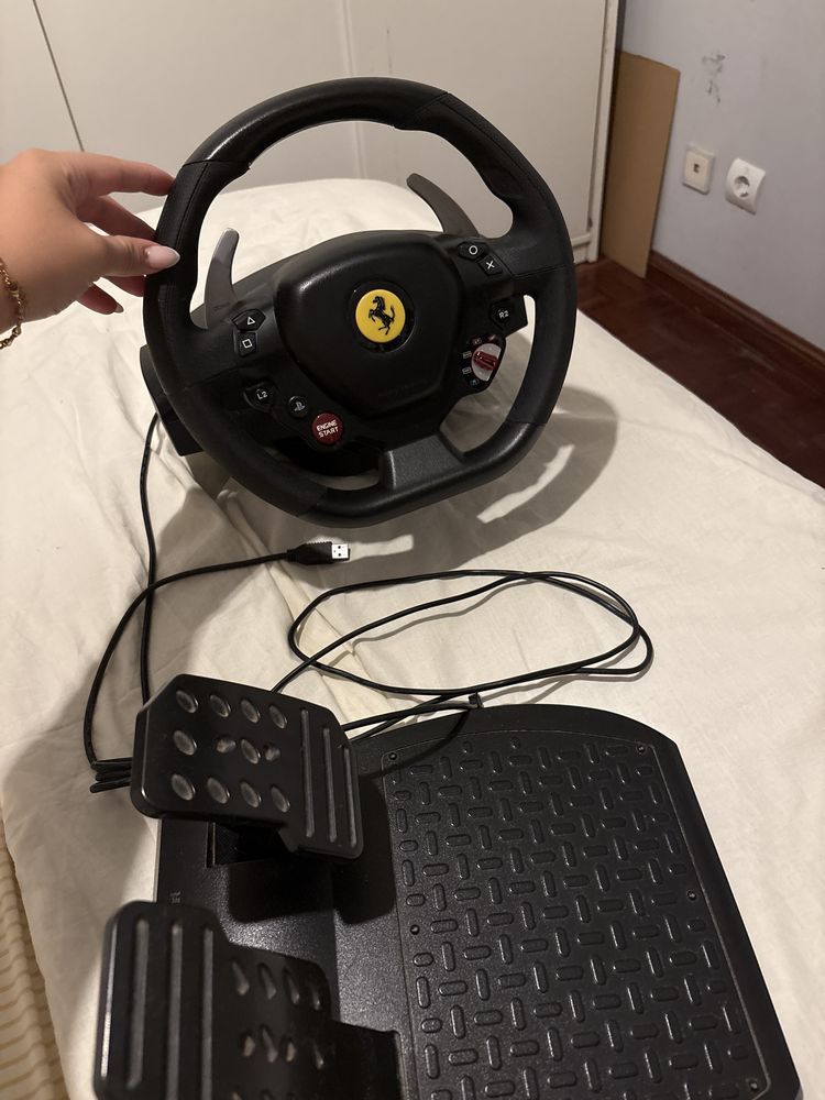 Conjunto de pedais e volante para playstation