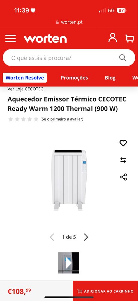 Aquecedor Emissor Térmico CECOTEC