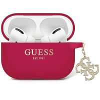 Etui Guess dla Apple AirPods Pro 2 - Purpurowy z Glitterem