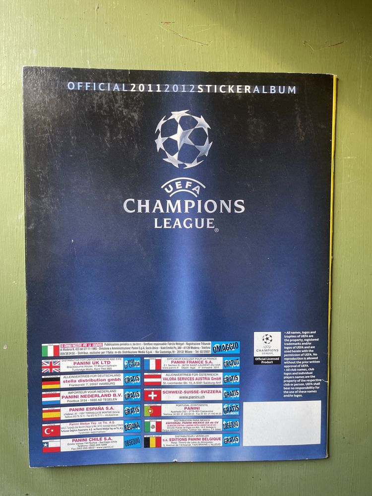 Champions league 2011/ 2012 panini