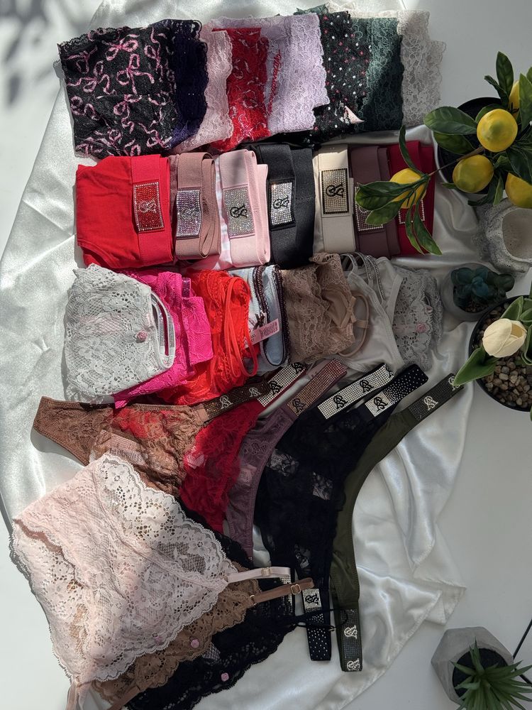 Трусики каміння вс vs victoria secret бра білизна набори