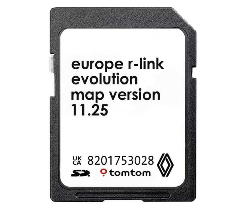 Cartão GPS Renault R-Link 2024/2025 Europa Megane Captur Clio Zoe etc