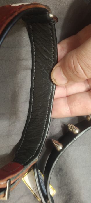 Собачий шкіряний ошийники 35-40см