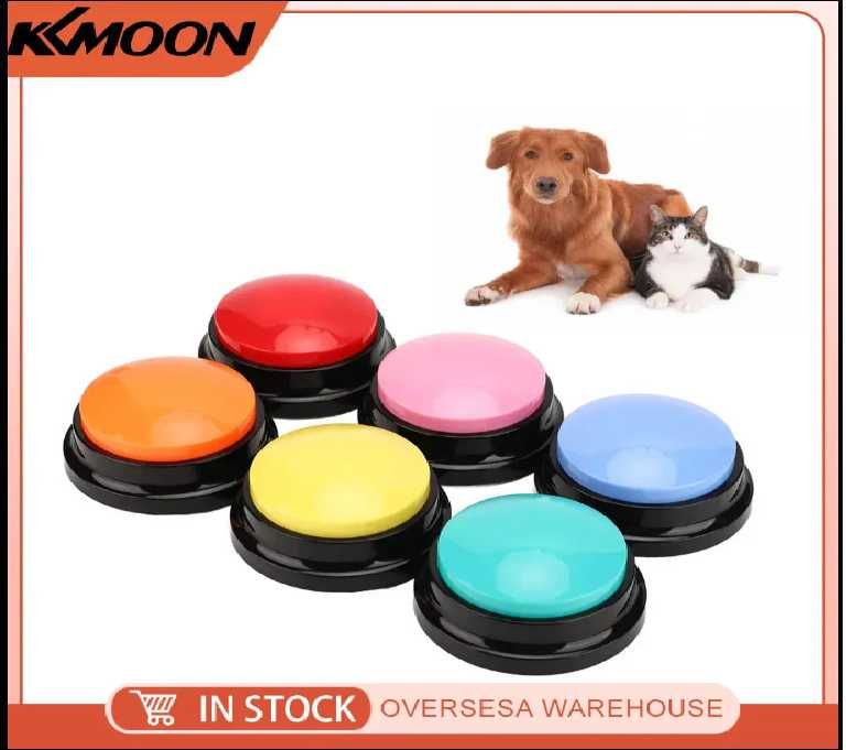 Botões de Comunicação para Cães Pack 6 Botões Graváveis 30 Segundos