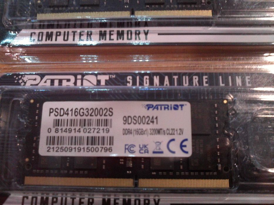 Pamięć RAM DDR4 16GB PATRIOT 3200 do laptopa - 3 sztuki - nowe
