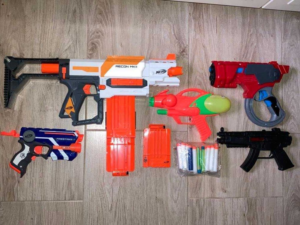Nerf Recon MKII Modulus, Nerf Elite Firestrike, BOOMCO WHIPBLAST