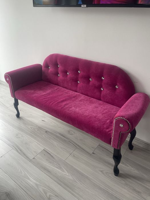 Ławeczka glamour pufa pikowana ławka