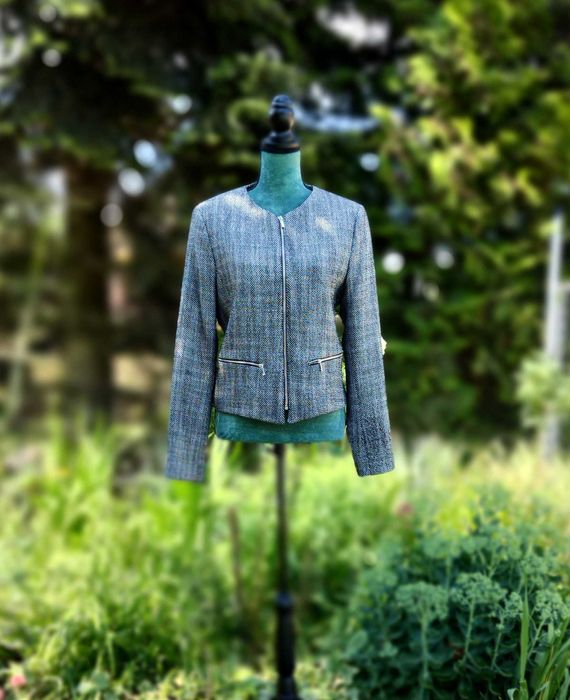 Szara marynarka Orsay 40 L żakiet kurtka blazer melanż