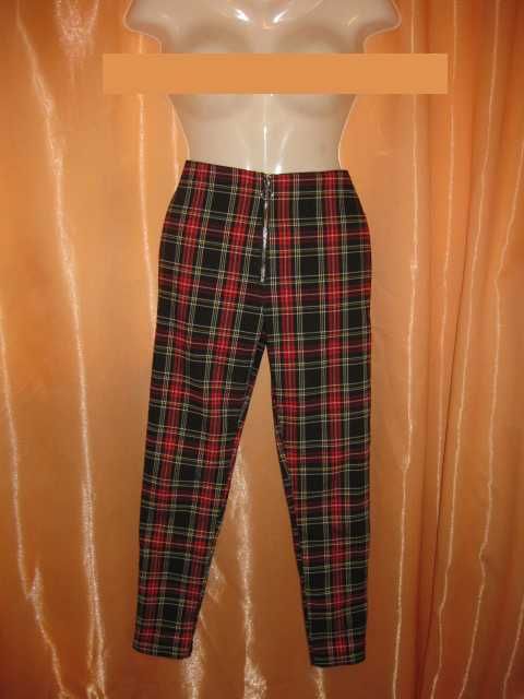 L Zara Зара штани Сліми вобтяжку стрейч еластичні як лосіни в клітинку