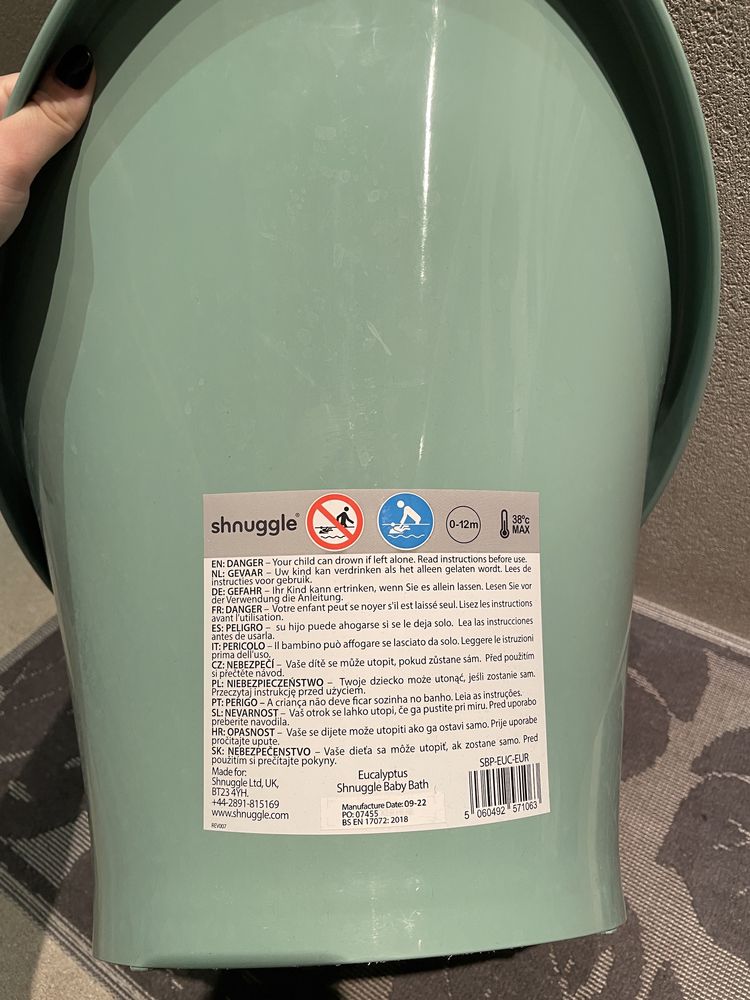 Wanienka Shnuggle miętowa dla noworodka - niemowlaka