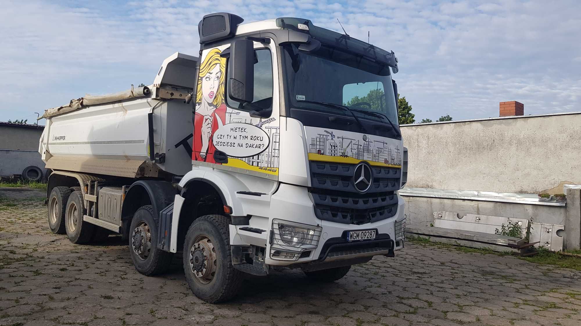MERCEDES AROCS 4448, 8x8, KH-Kipper, I-wszy właściciel