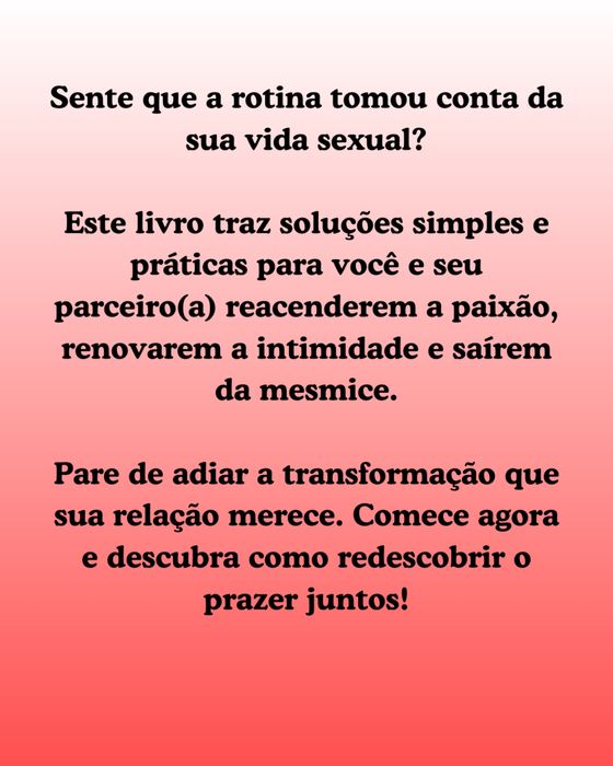 Livro Vida Sexual Renovando e Saindo da Rotina