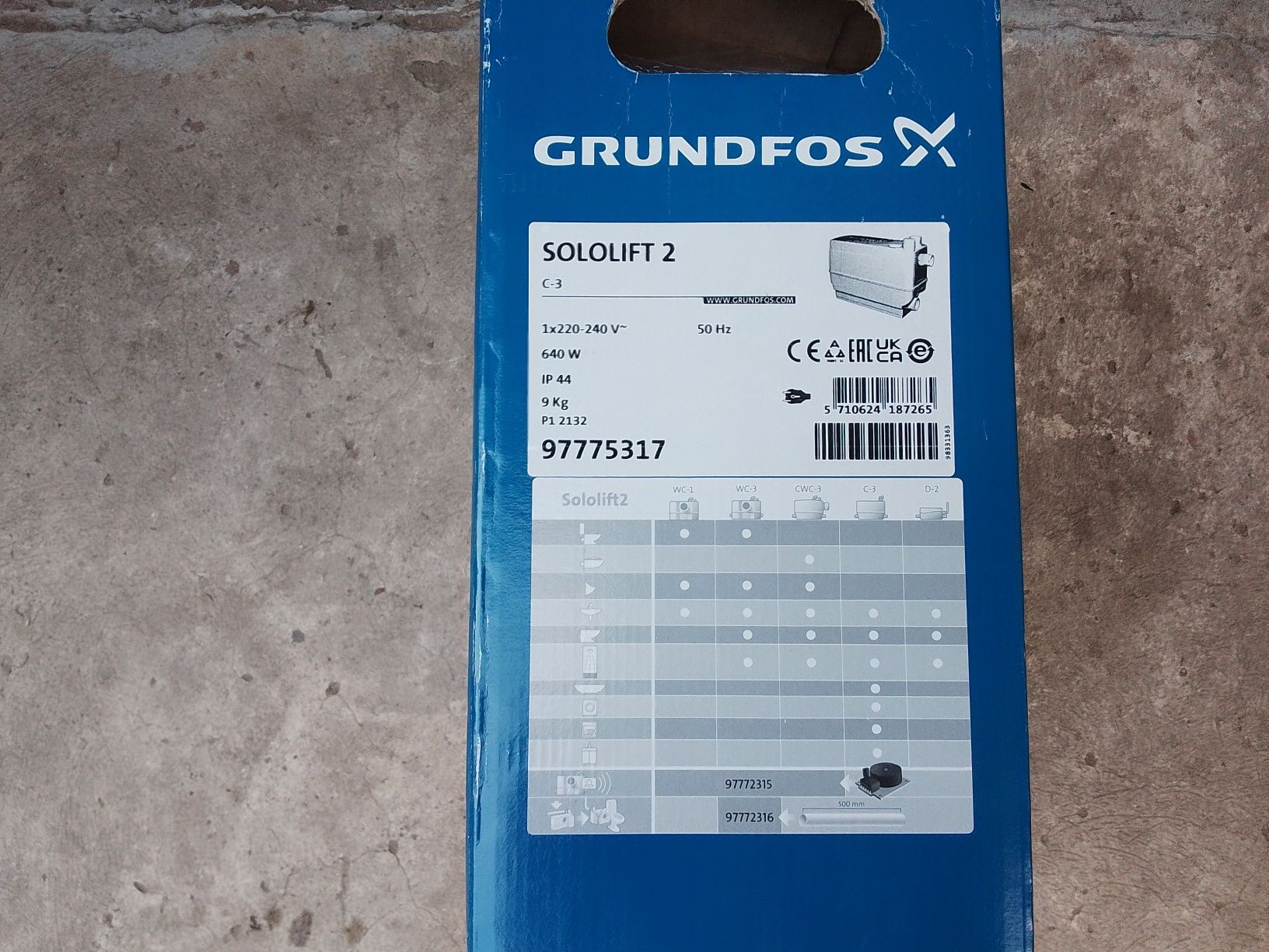 Grundfos Sololift2 C-3 Pompa do szamba z rozdrabniaczem
