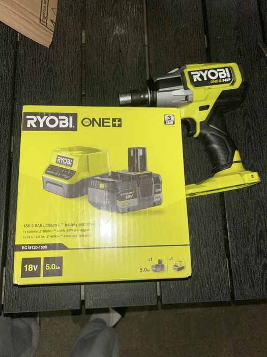 Klucz udarowy Ryobi RIW18X 900nm komplet aku 5ah +lad bezszczotkowy HP