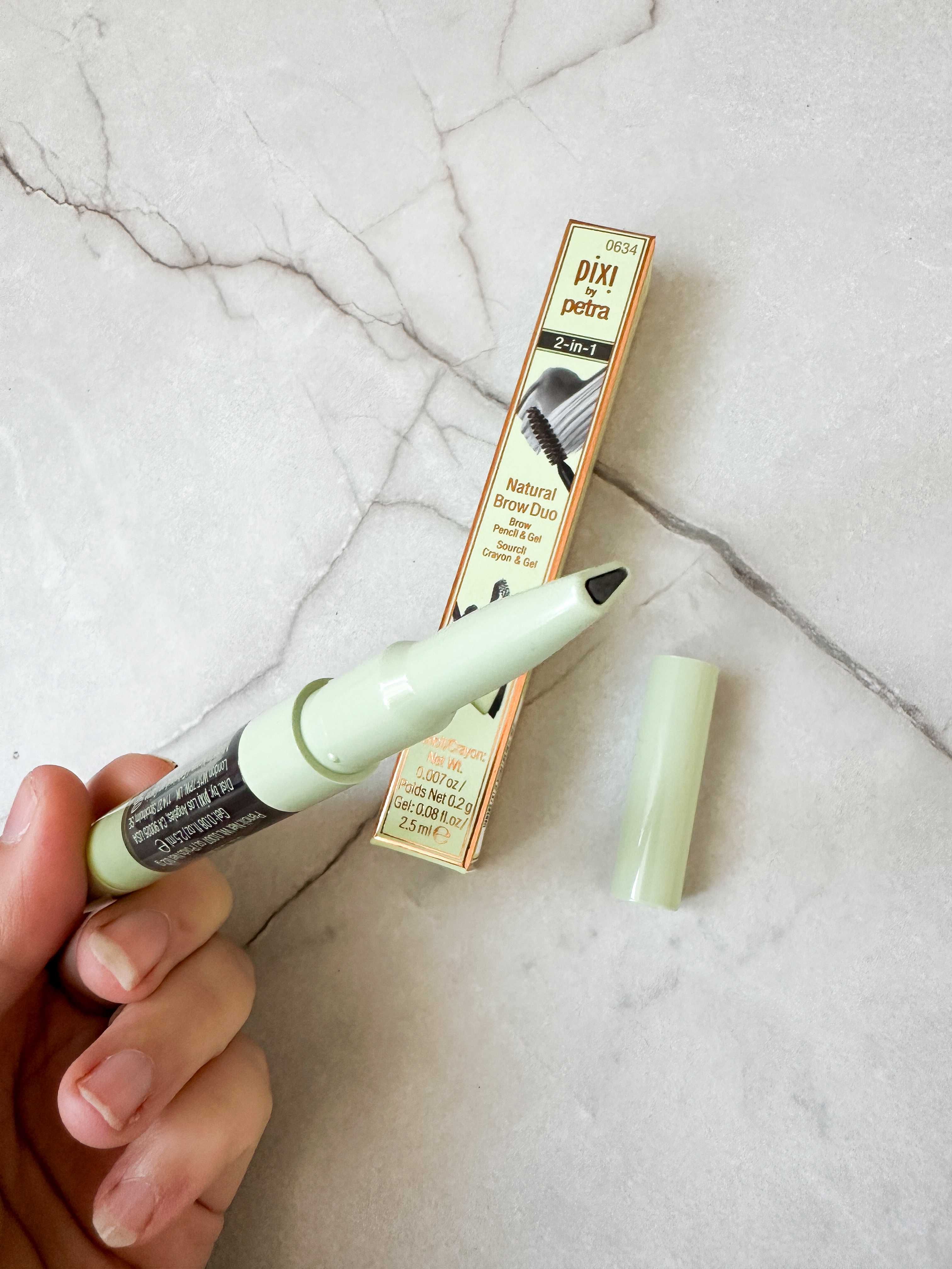 Pixi kredka do brwi z żelem Natural brow duo czarna 2 w 1 maskara