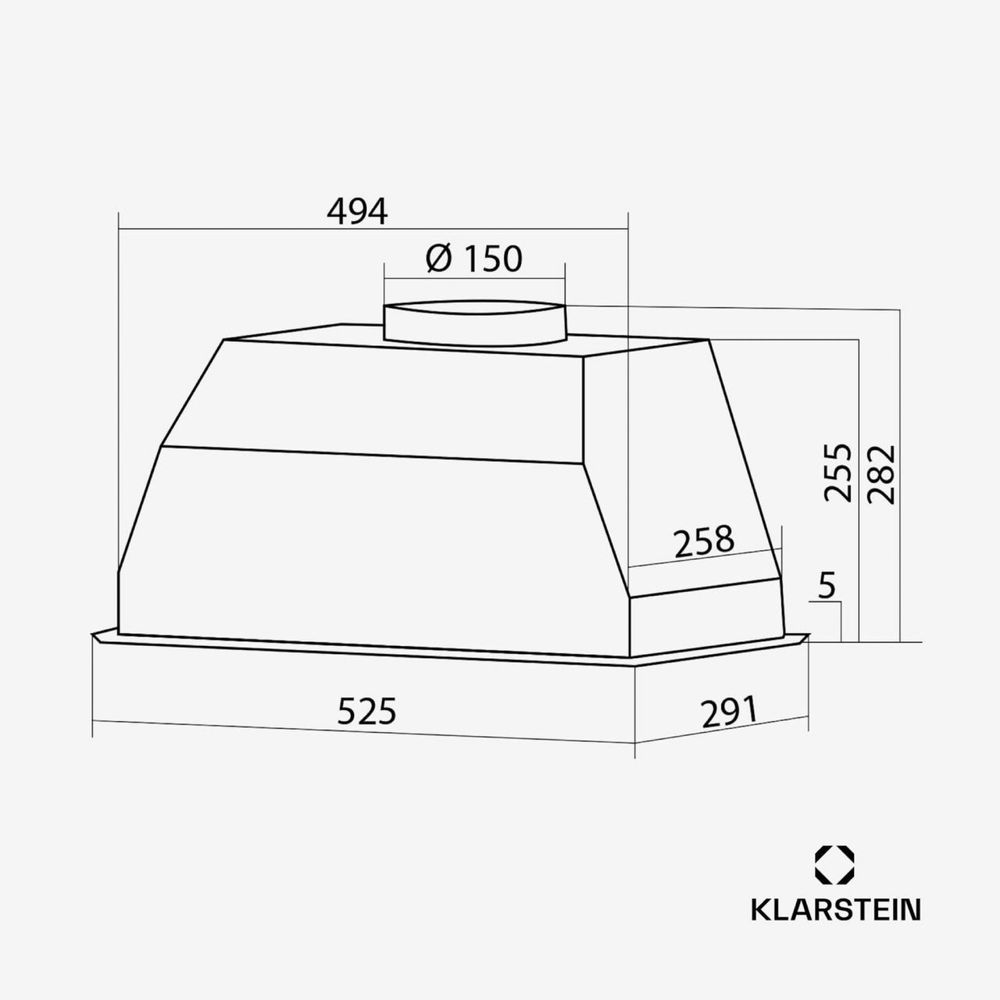 Витяжка під забудову з Німеччини Klarstein Paolo 52 10045323