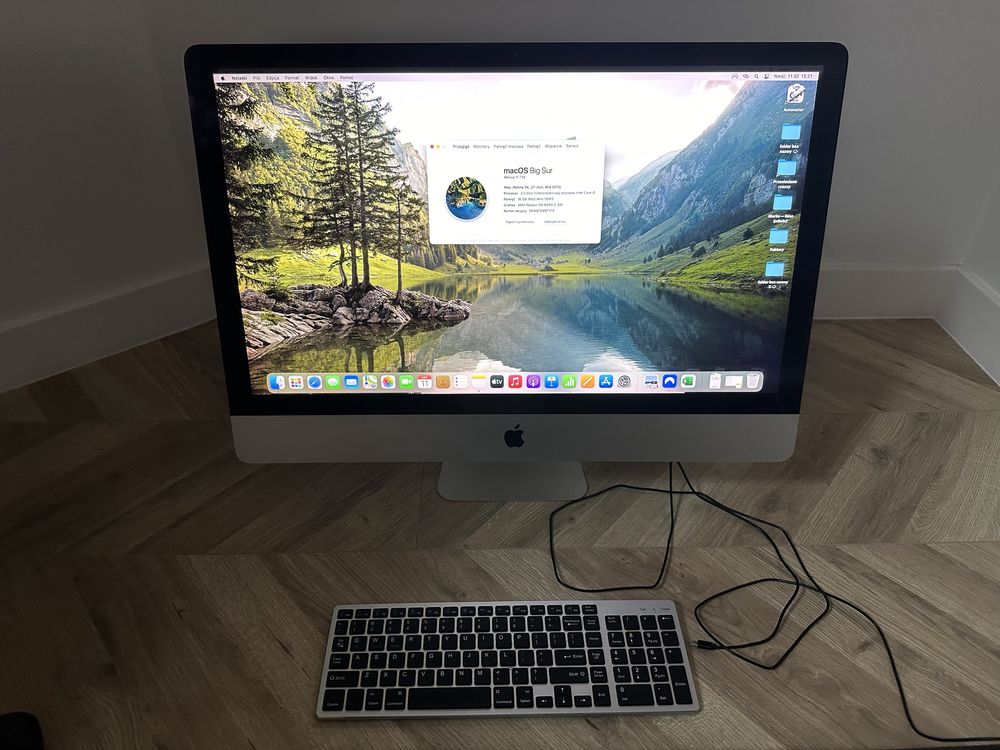 iMac 27”, Retina 5K, i5, 3.3 GHz, 16 GB, 500 GB dysk