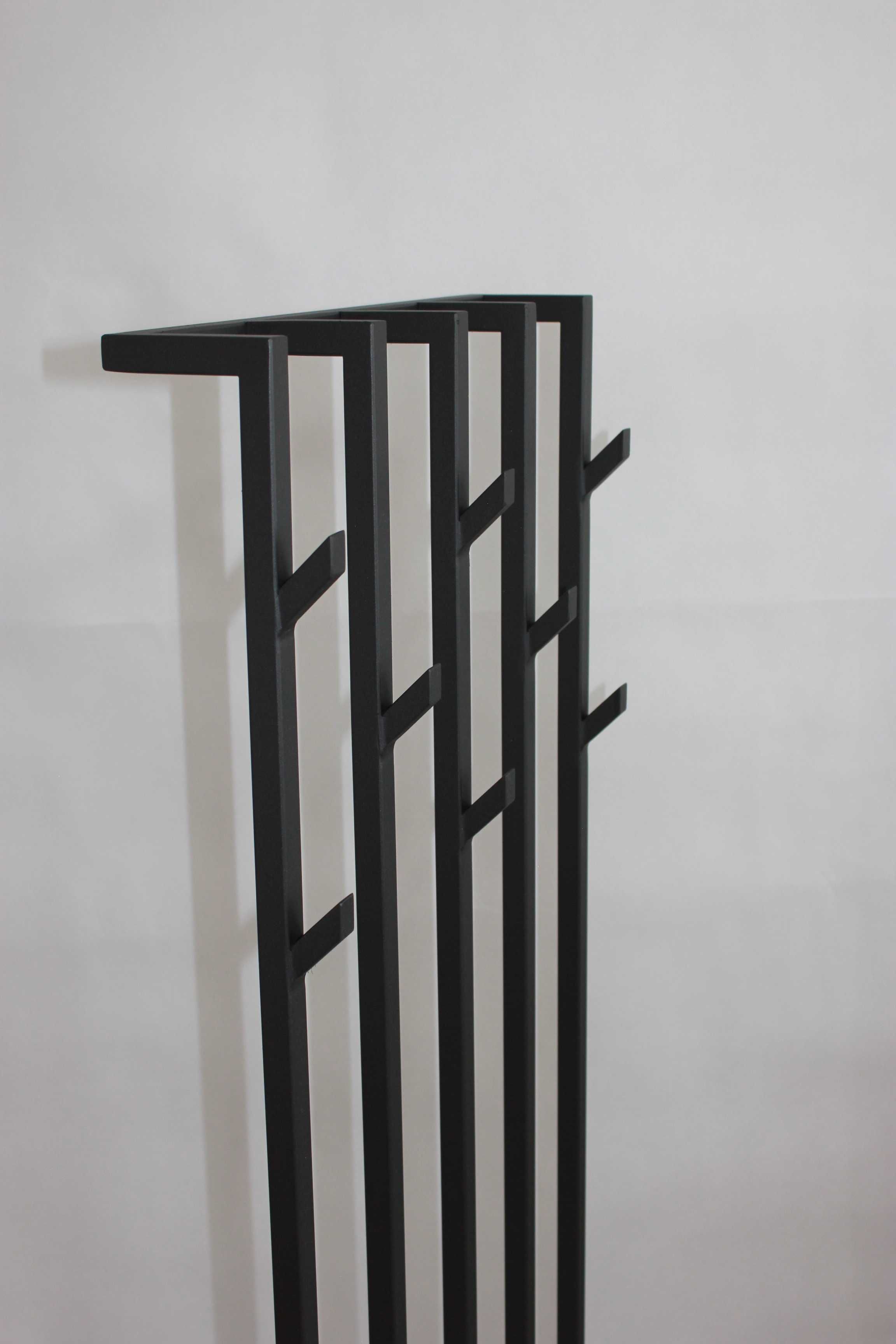 Solidny wieszak wiszący na ubrania loft stalowy 140x50 cm