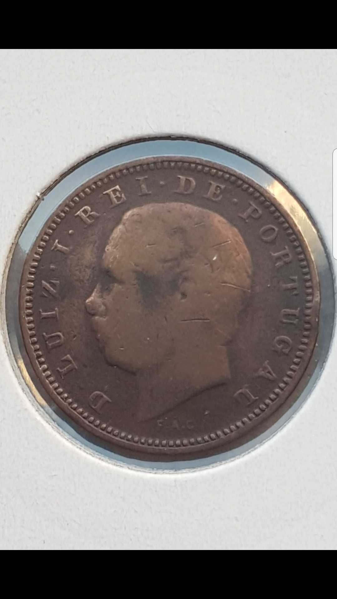 Moeda V Reis Bronze Monarquia D.Luis I 1882 (MBC)